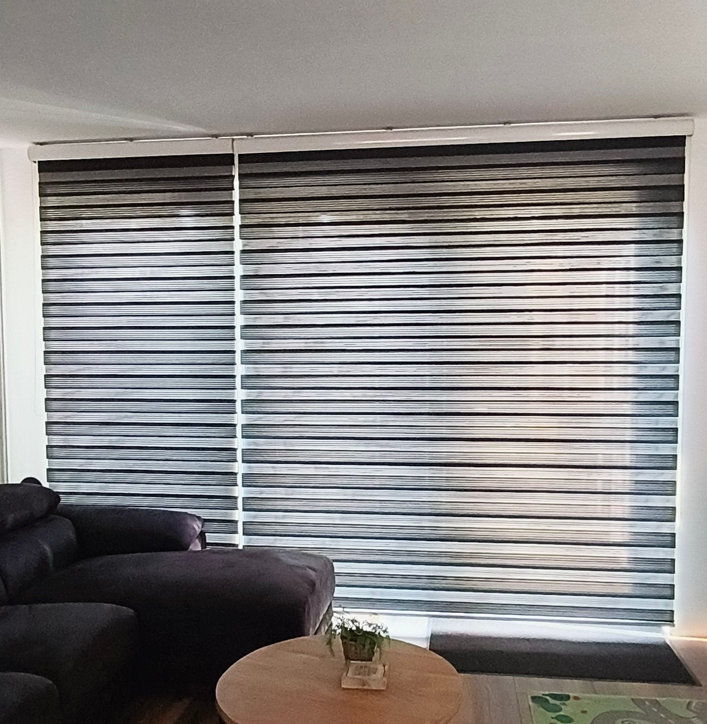 Duoplisse Rolgordijnen Antraciet 220 x 260, Ophalen, Overige materialen, Gebruikt, Overige merken