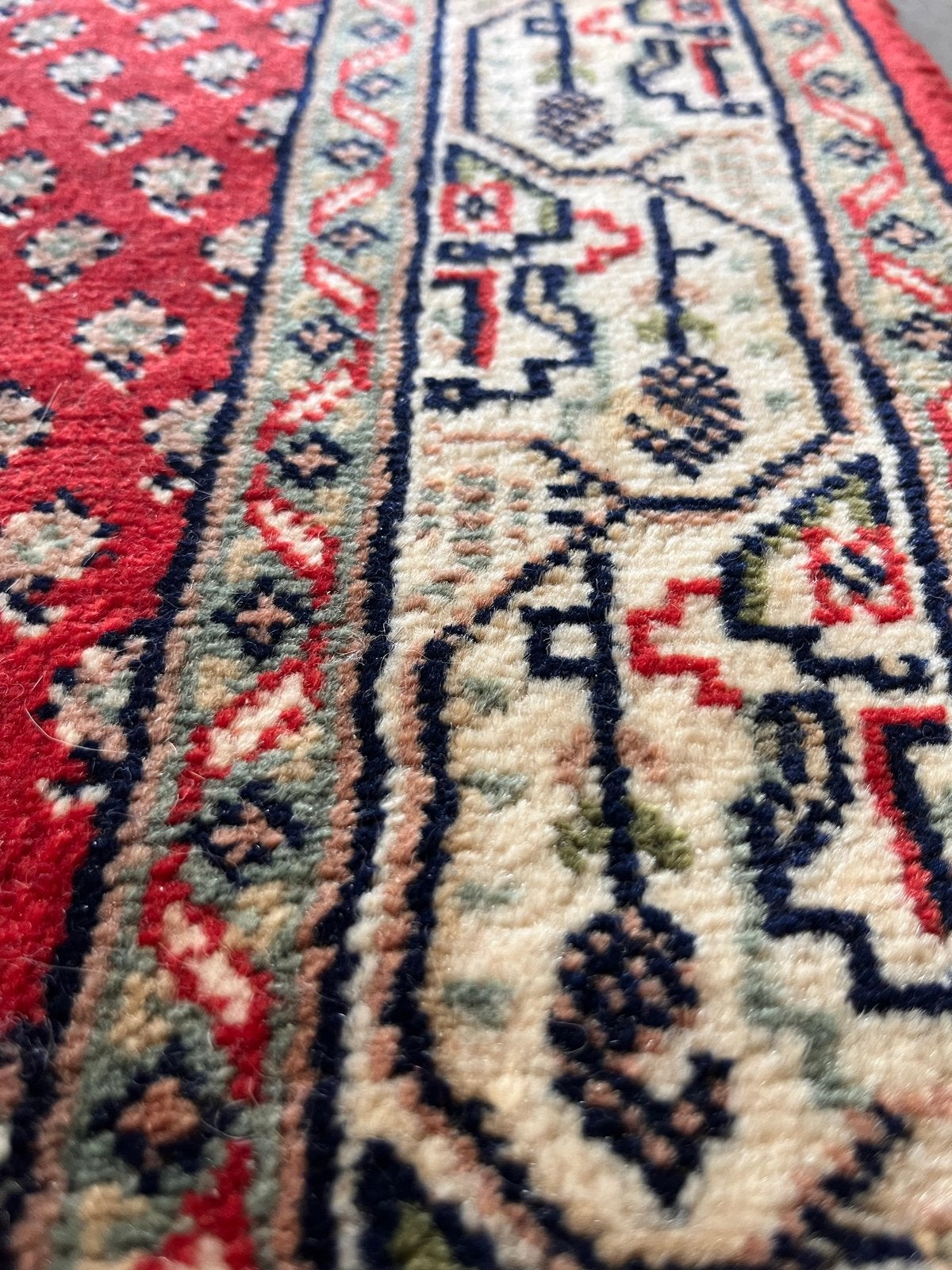 Rode Oosterse Loper - Klassiek Design, Ophalen, Gebruikt, 200 cm of meer, 50 tot 100 cm