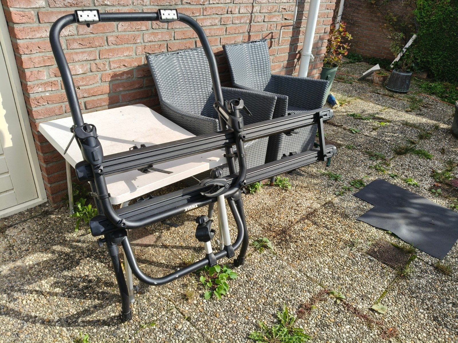 Thule fietsendrager voor achterdeuren - Gebruikt, Ophalen, 2 fietsen, Gebruikt, Achterklepdrager