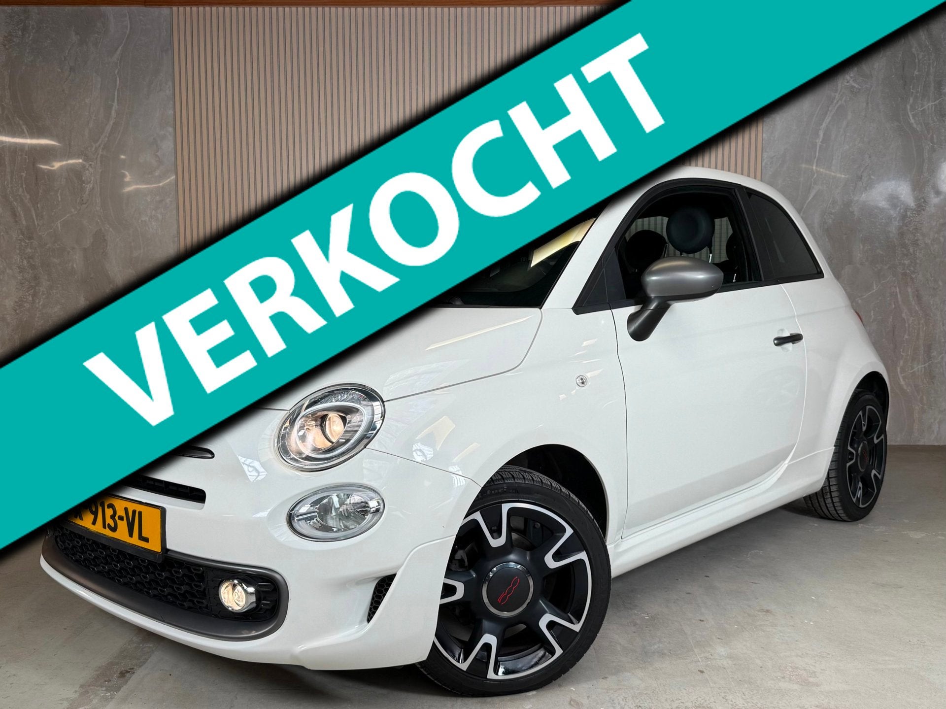 Fiat 500 1.2 Pop Facelift M2020 Airco Leder Cruise Control, Auto's, Euro 5, Gebruikt, 4 cilinders, 840 kg