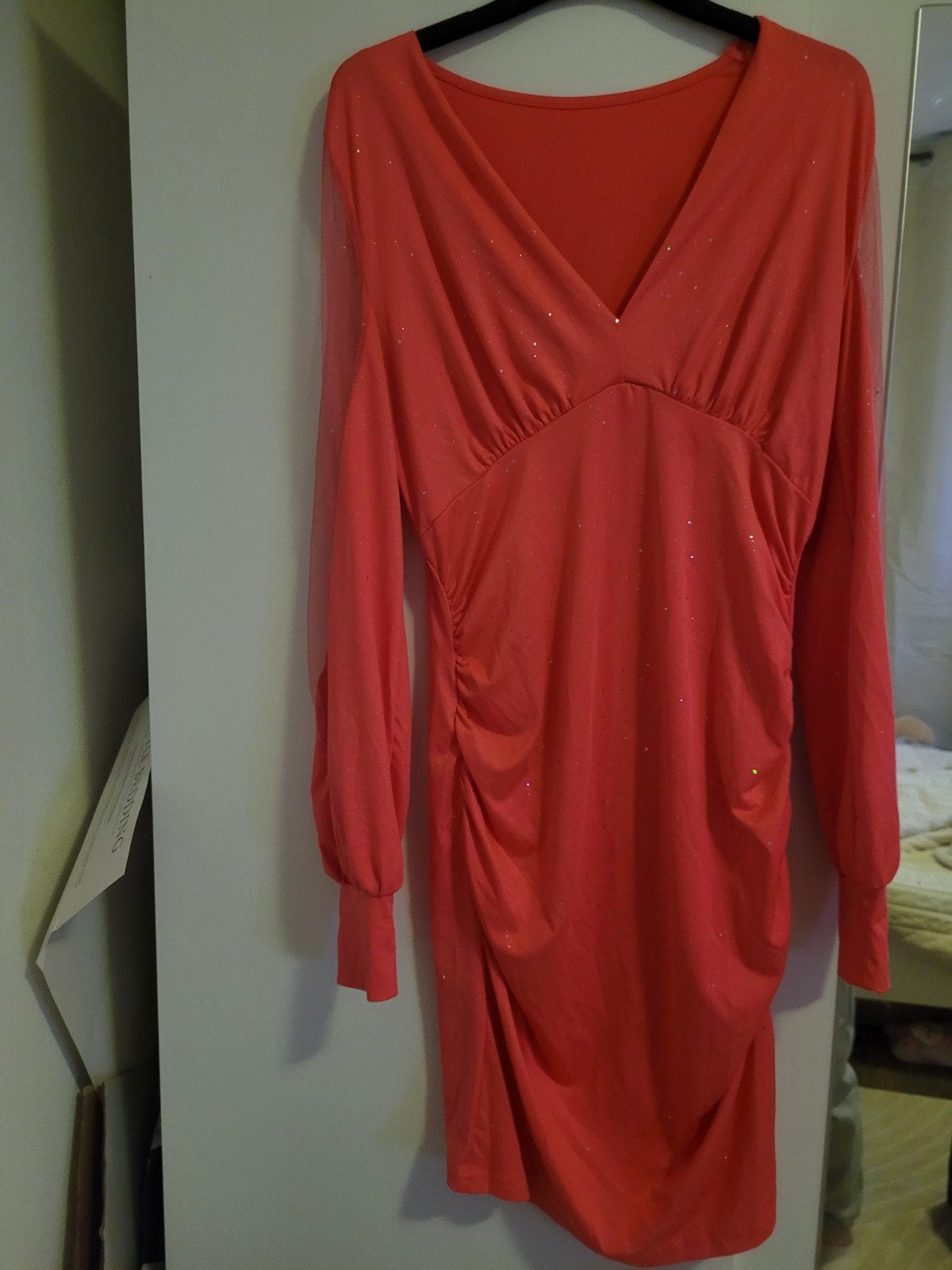 Roze glitter jurk, Ophalen, Nieuw, Roze, Boven de knie