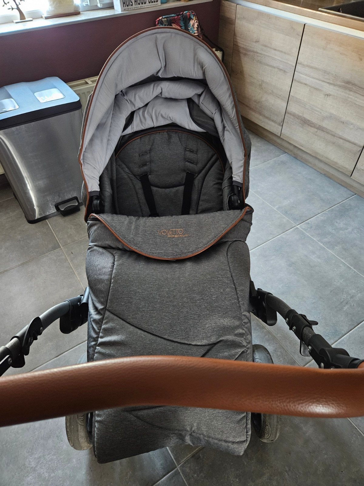 Knorr-Baby Voletto Premium Combiwagen Grijs/Bruin, Gebruikt, Combiwagen, Met reiswieg, Ophalen