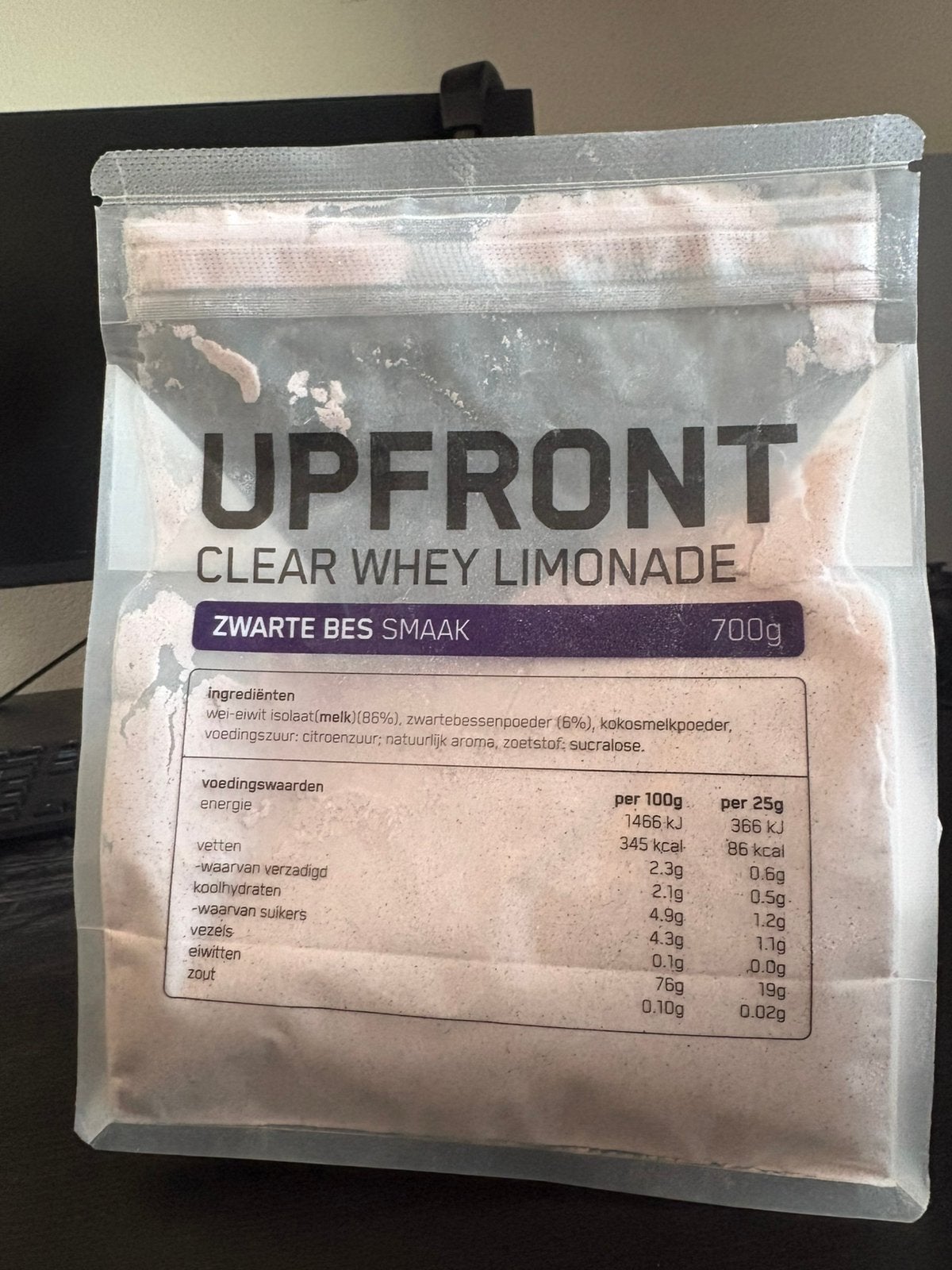 Upfront clear whey limonade | Zwarte bes smaak 700g, Ophalen of Verzenden, Nieuw, Poeder of Drank
