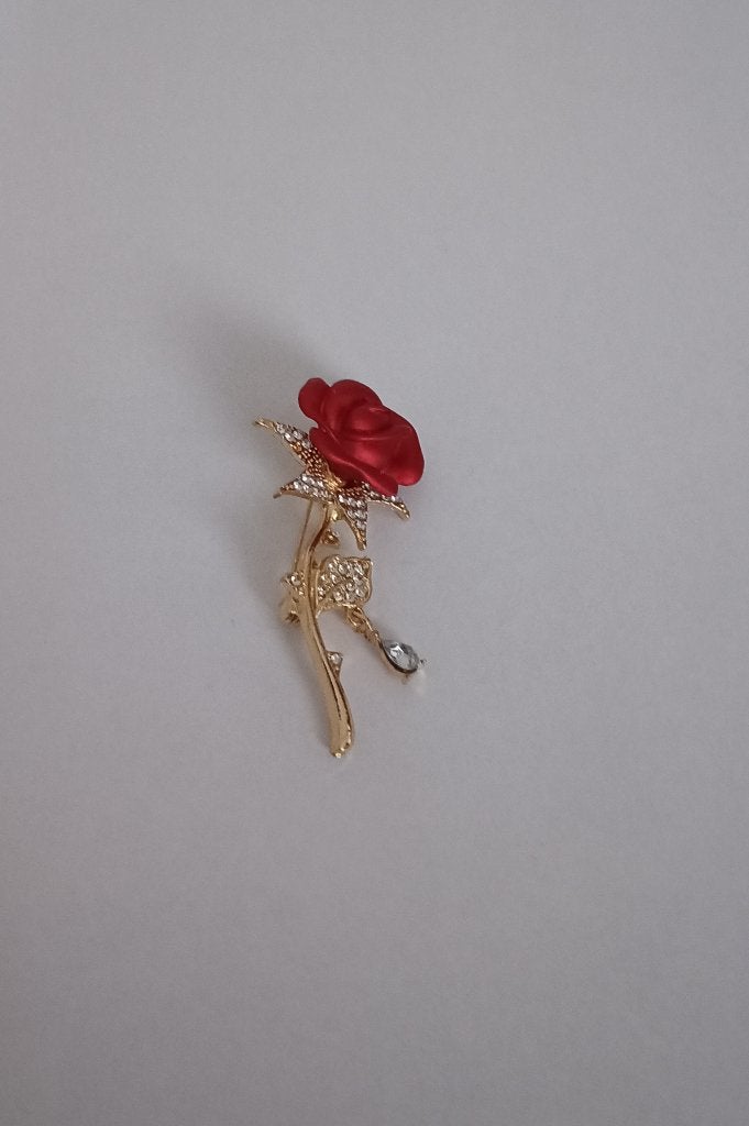 Roos broche, Overige materialen, 4 tot 7 cm, Overige kleuren, Nieuw