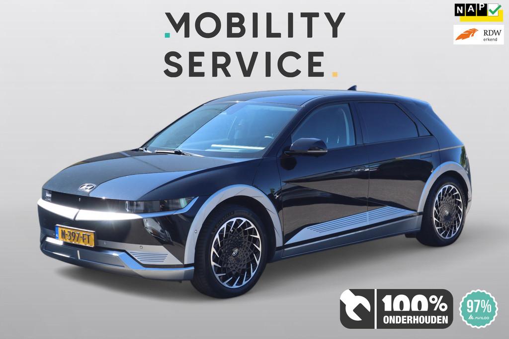 Hyundai IONIQ 5 Lounge 73kWh SOH97% LED Clima Leder CarPlay, Achterwielaandrijving, Gebruikt, Verwarming stoelen achter, SUV of Terreinwagen