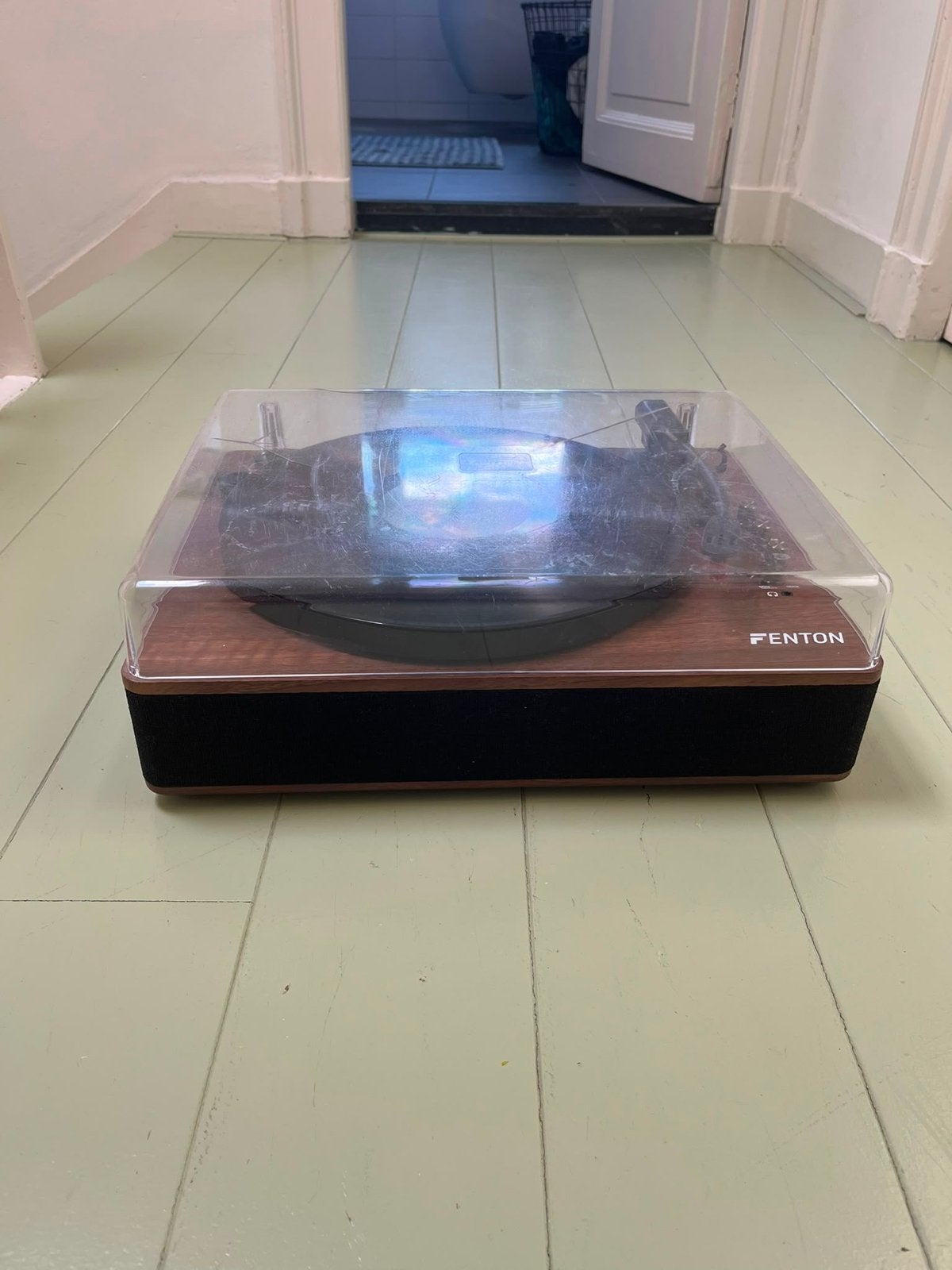 Fenton Platenspeler - Zo goed als nieuw (scheur in deksel), Ophalen of Verzenden, Zo goed als nieuw, Platenspeler, Overige merken
