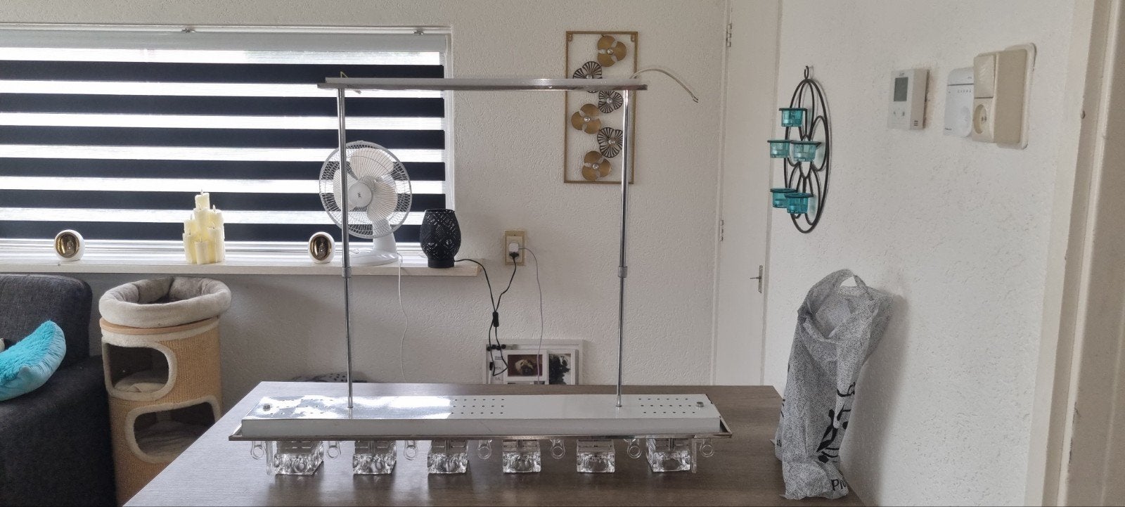 Moderne Hanglamp met Verstelbare Hoogte, Ophalen, Gebruikt, Overige fittingen, Metaal