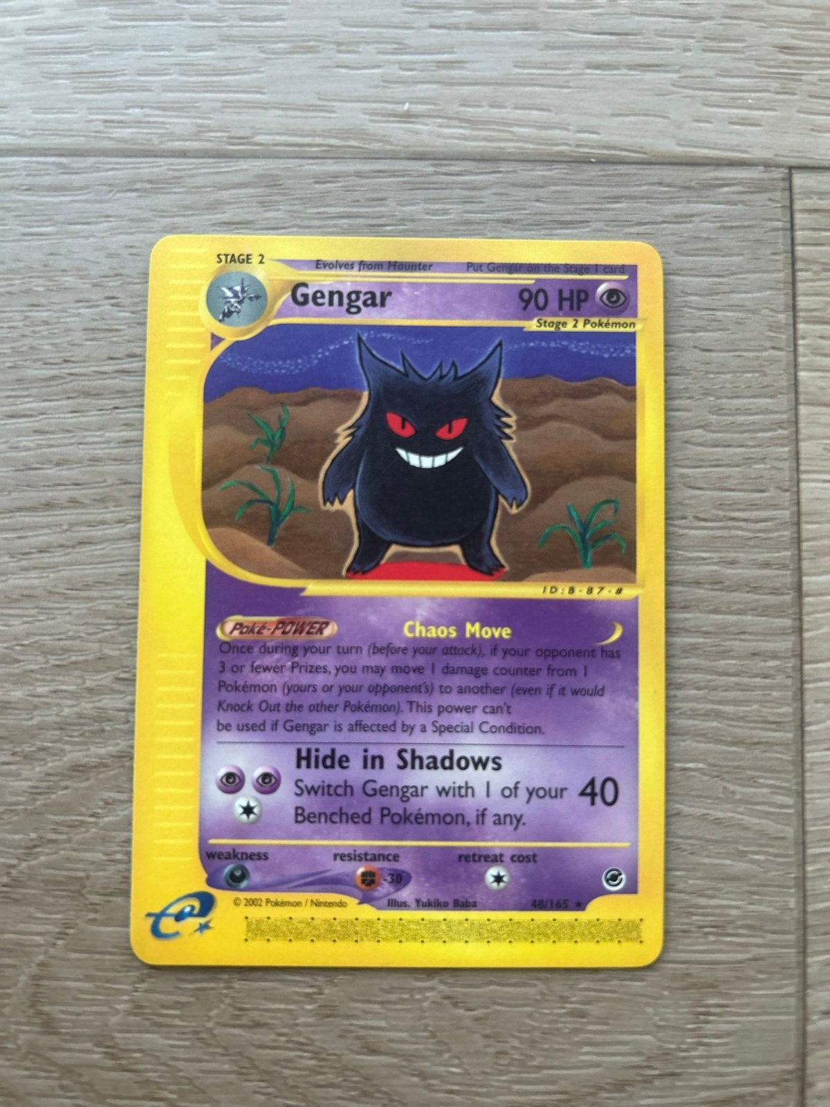 Gengar 48/165 Skyridge Pokémon Kaart, Ophalen of Verzenden, Gebruikt, Losse kaart