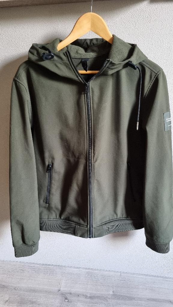 Jack & Jones softshell jas M, groen, Kleding | Heren, Ophalen, Maat 48/50 (M), Zo goed als nieuw, Groen
