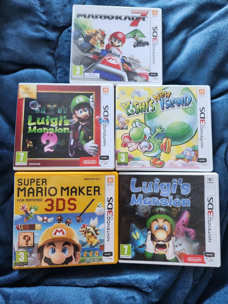 5x Nintendo 3DS games Mario Kart, Luigi’s Mansion, 1 speler, Racen en Vliegen, Ophalen of Verzenden, Zo goed als nieuw