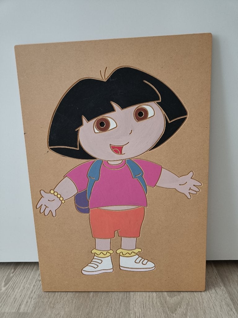 Dora op mdf plaat, Ophalen, Nieuw, Handgemaakt, Wanddecoratie