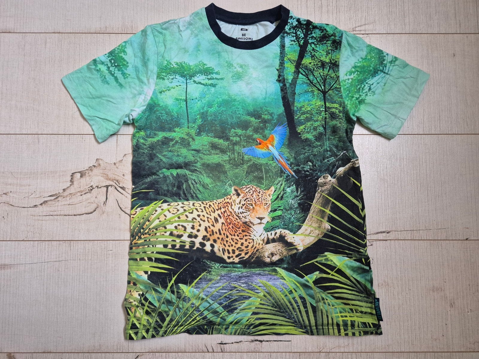 Gaaf t- shirt "Luipaard" mt 158/164 (WE Fashion/ als NIEUW), Ophalen, WE Fashion, Jongen, Shirt of Longsleeve
