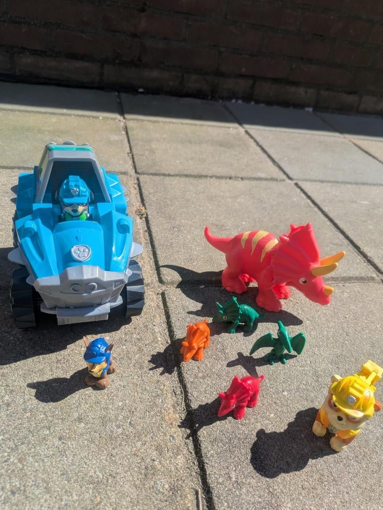 Paw Patrol Dino Rescue Speelset met Rex, Rubble en Chase, Ophalen of Verzenden