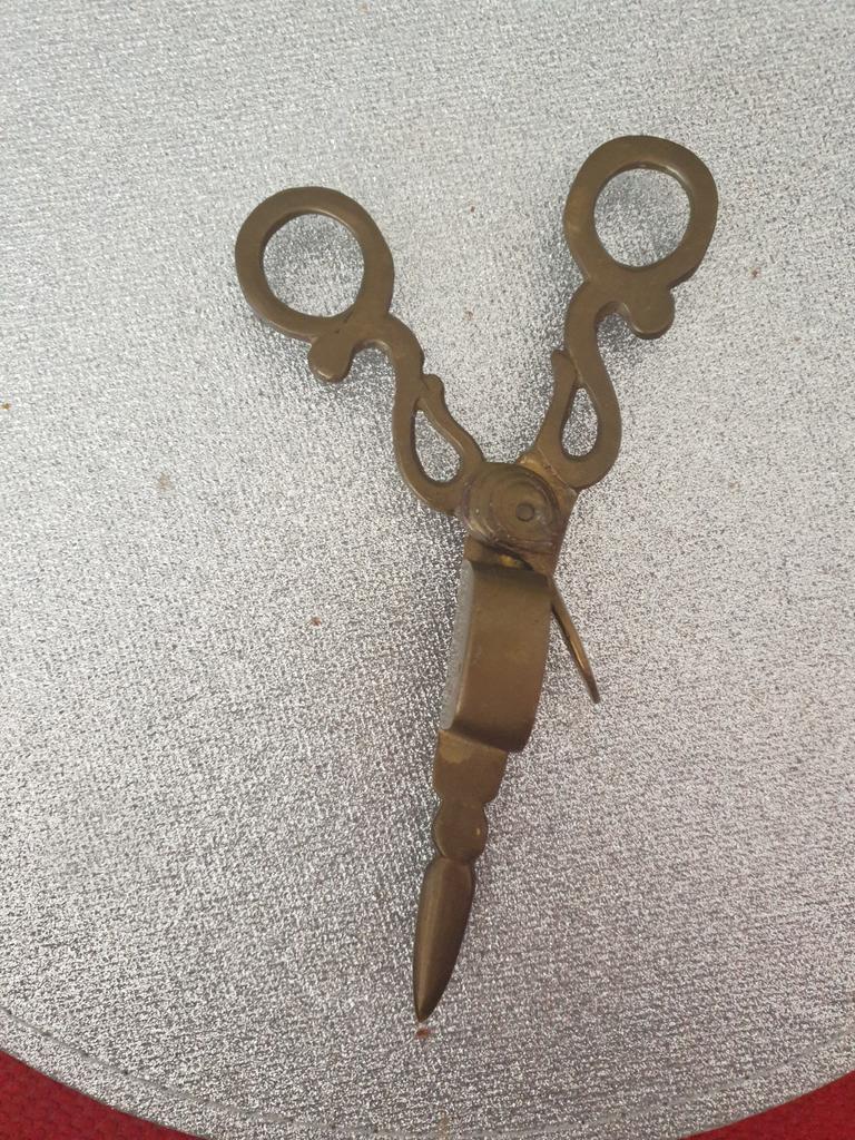 Antieke Messing Kaarsendover met Schaarvorm, Ophalen of Verzenden