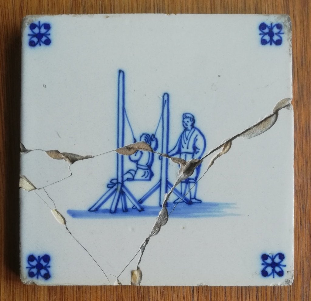 Oud hollandse tegel kinderspelen, Antiek en Kunst, Ophalen of Verzenden