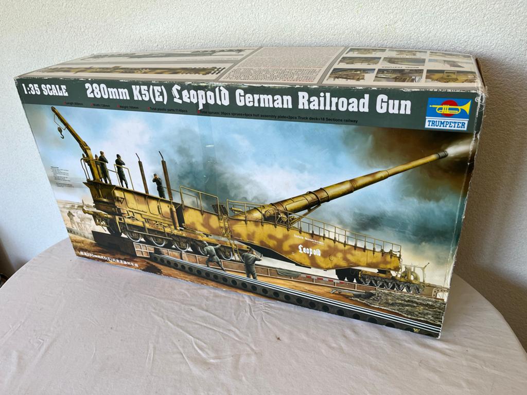 Trumpeter 280mm K5(E) Leopold Duitse Spoorwegkanon, Overige merken, 1:32 tot 1:50, Overige typen, Ophalen of Verzenden