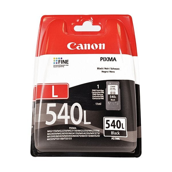 Canon PG-540L inktcartridge zwart (origineel) (3 x aanwezig), Computers en Software, Ophalen of Verzenden, Nieuw, Cartridge, Canon origineel