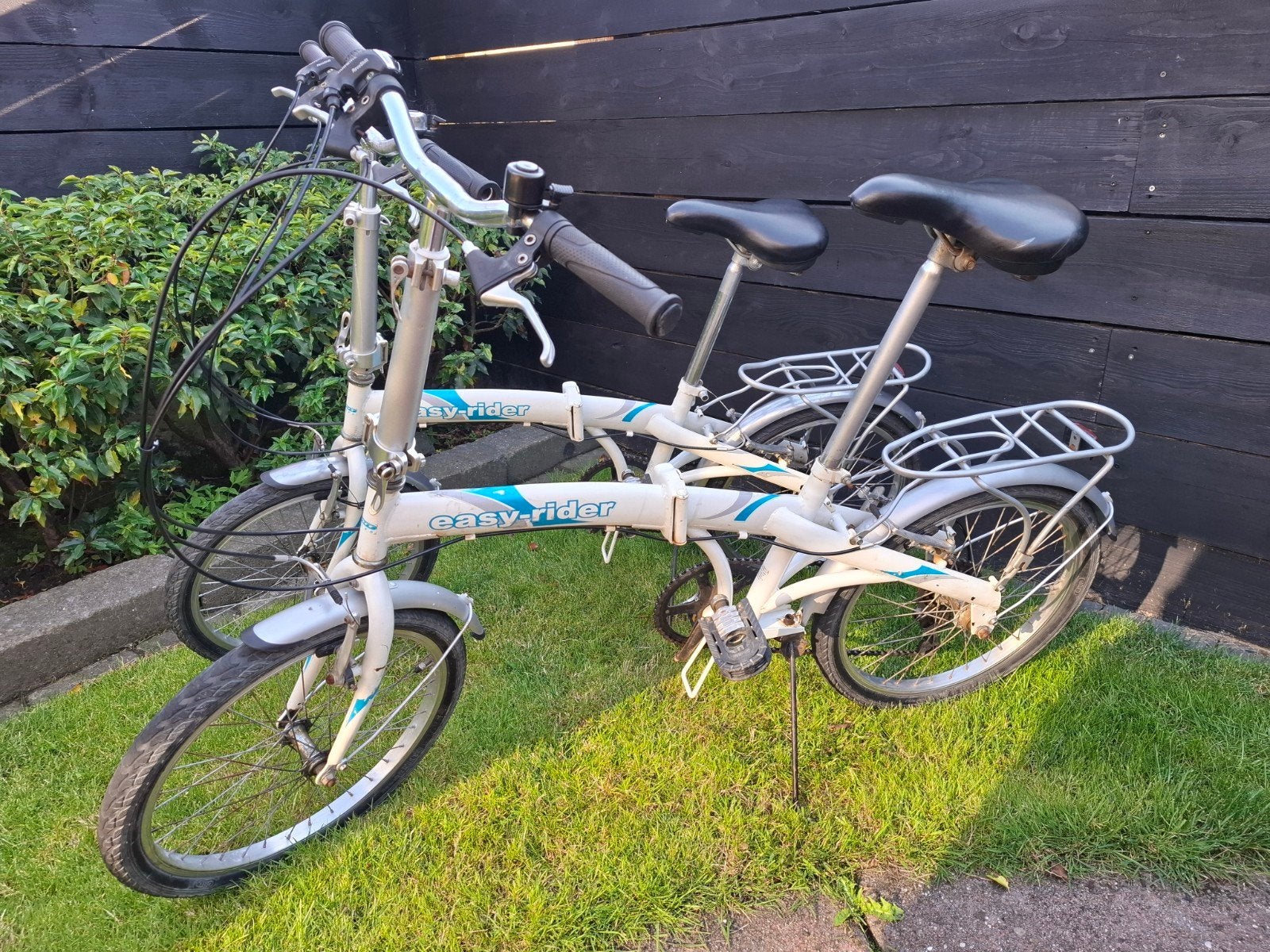 Set van 2 Witte Easy-Rider Vouwfietsen, Gebruikt, Velgrem, Versnellingen, Dames