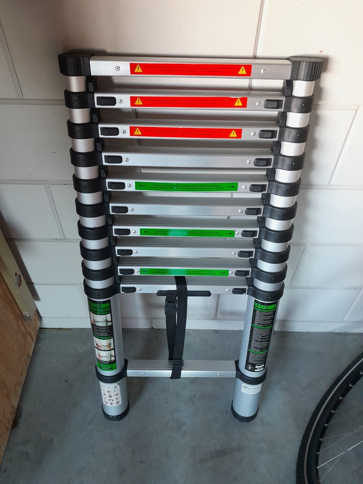 Te koop telescoop ladder., Ophalen, Zo goed als nieuw, Ladder, 2 tot 4 meter