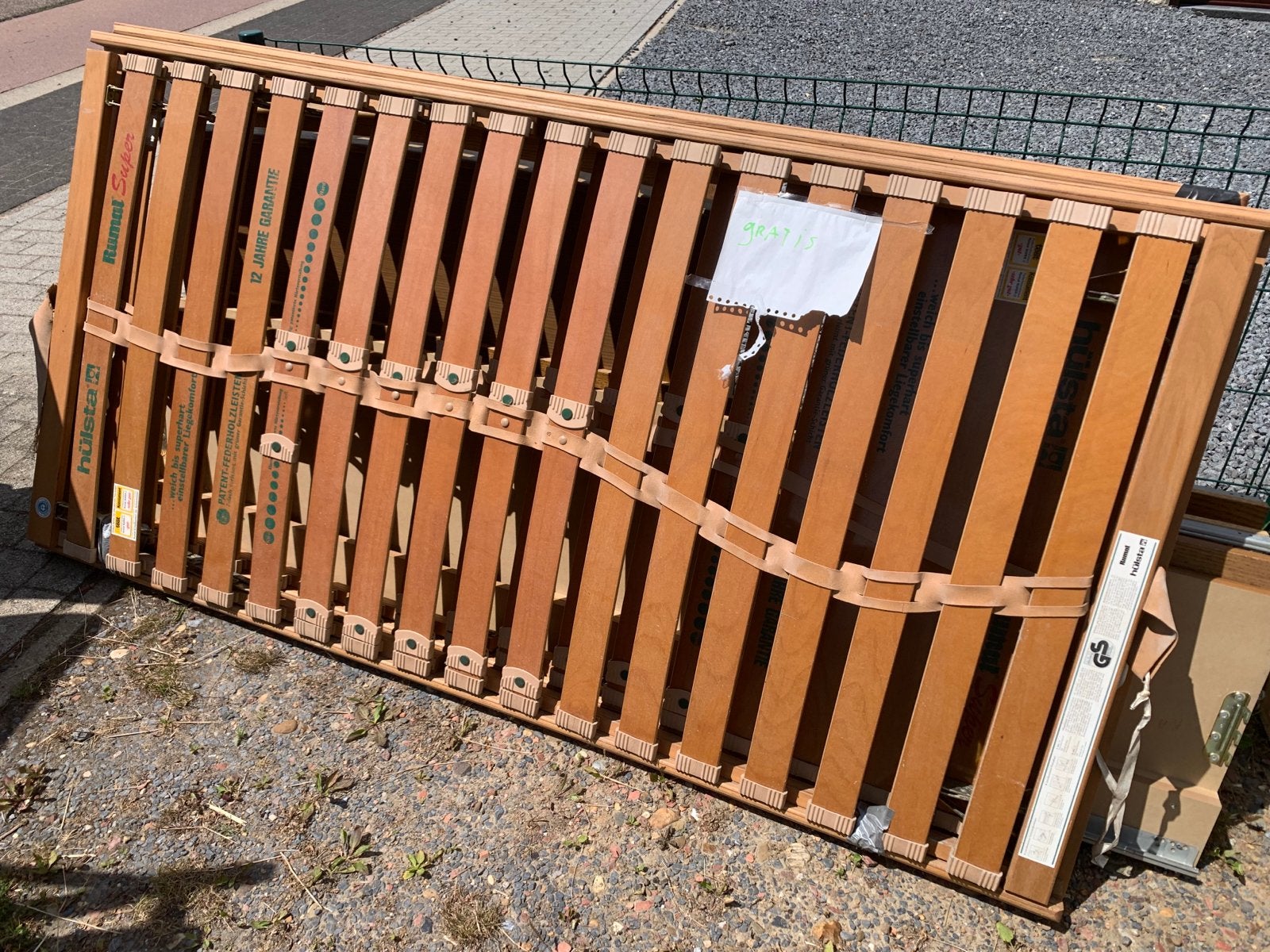 Gratis Hülsta lattenbodem, verstelbaar,, Ophalen, Verstelbaar, 90 cm, Eenpersoons