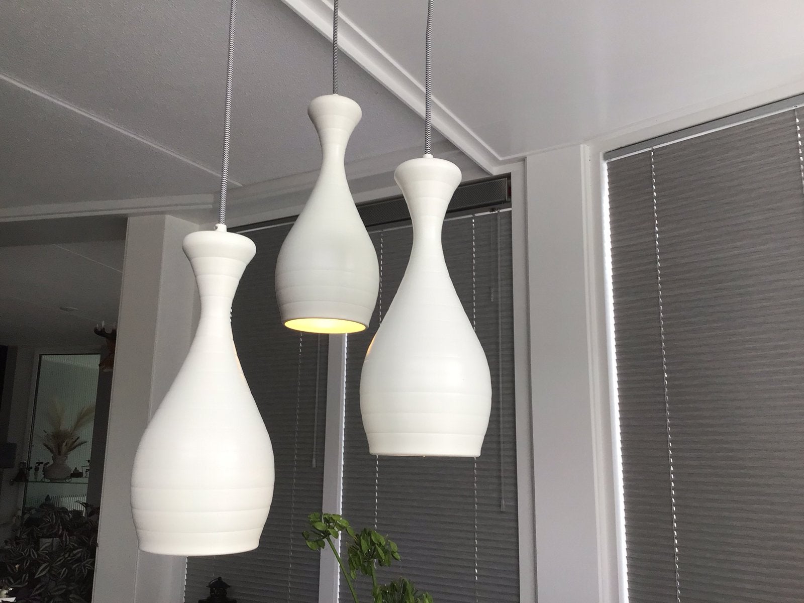 AJACCIO HANGLAMP OFF WHITE DIMBAAR, Ophalen of Verzenden, Zo goed als nieuw