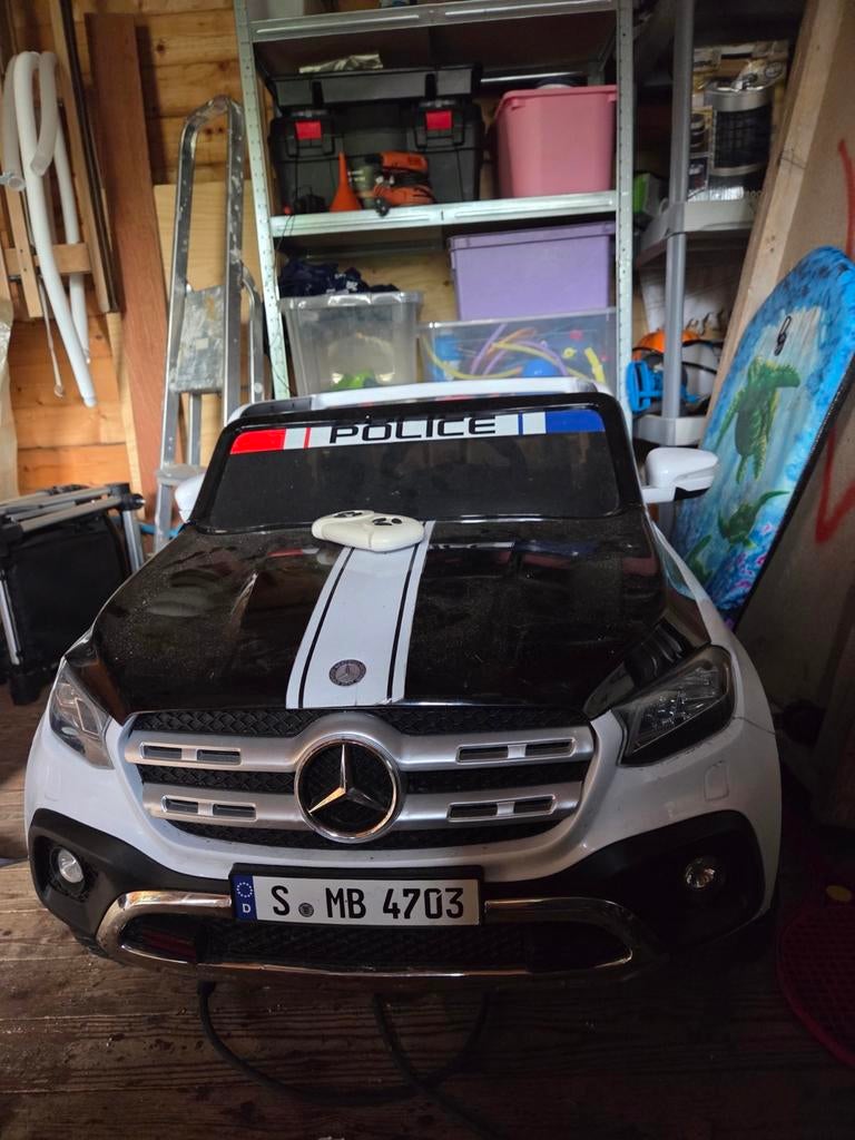 Elektrische kinderauto Mercedes-Benz politie met Bluetooth, Ophalen, Gebruikt
