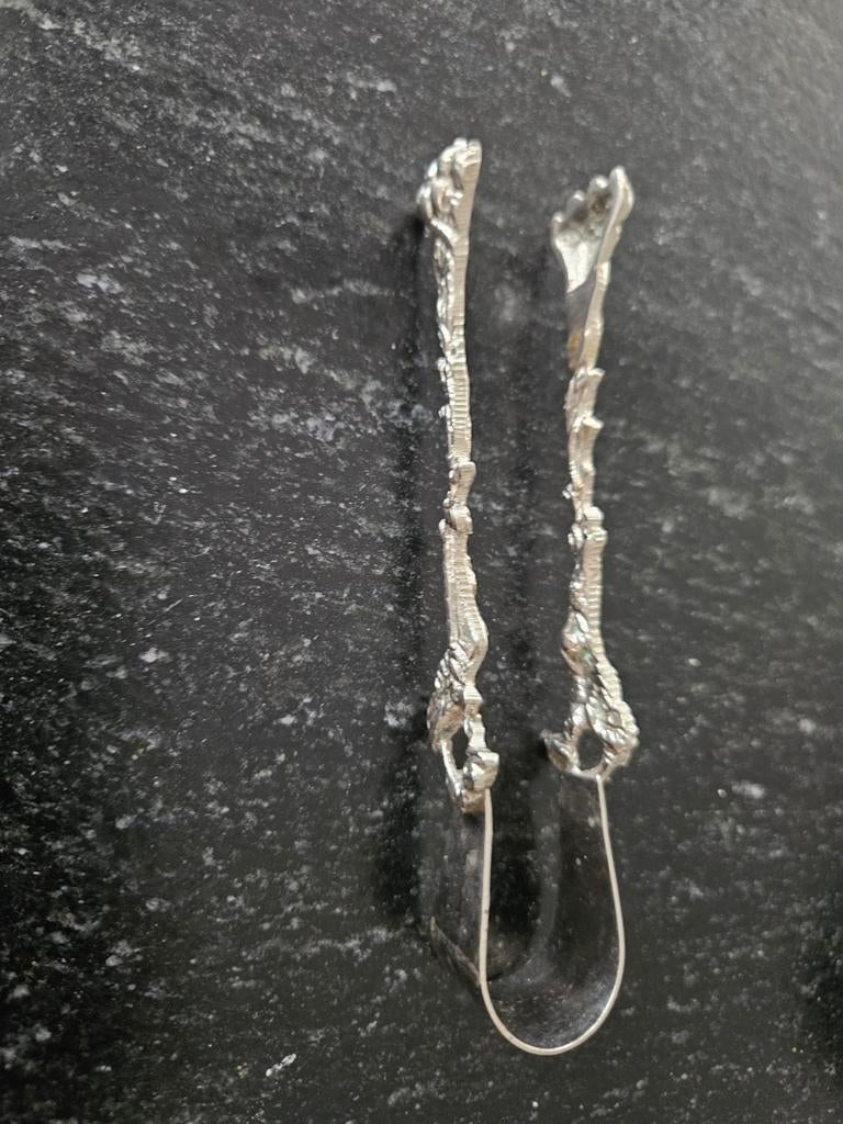 Zilveren Suikerklontjestang - 34 gram, Antiek en Kunst, Ophalen of Verzenden