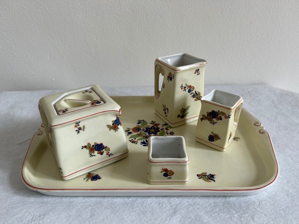 Art Deco  Thee servies Van Zwanenburg R'dam - S.P.M. Walküre, Ophalen of Verzenden
