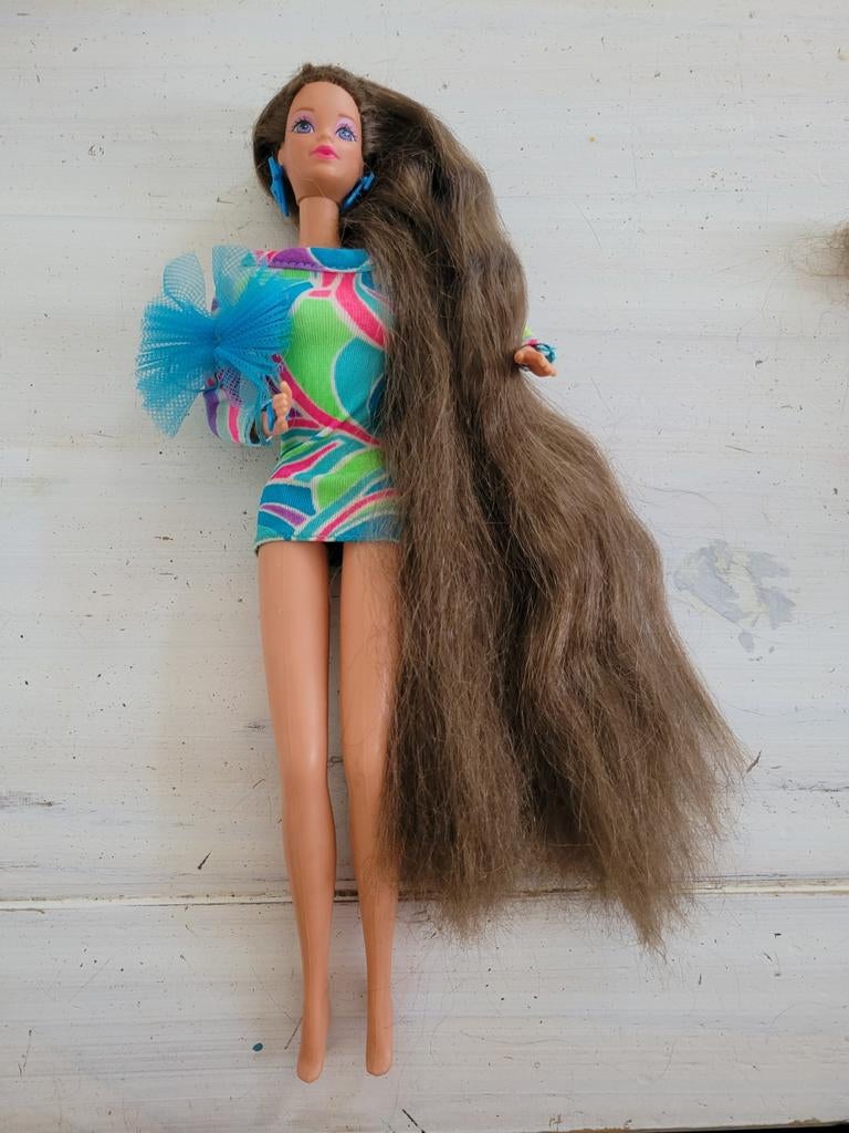 Totally Hair Barbie - brunette (model #1117) met accessoires, Ophalen of Verzenden