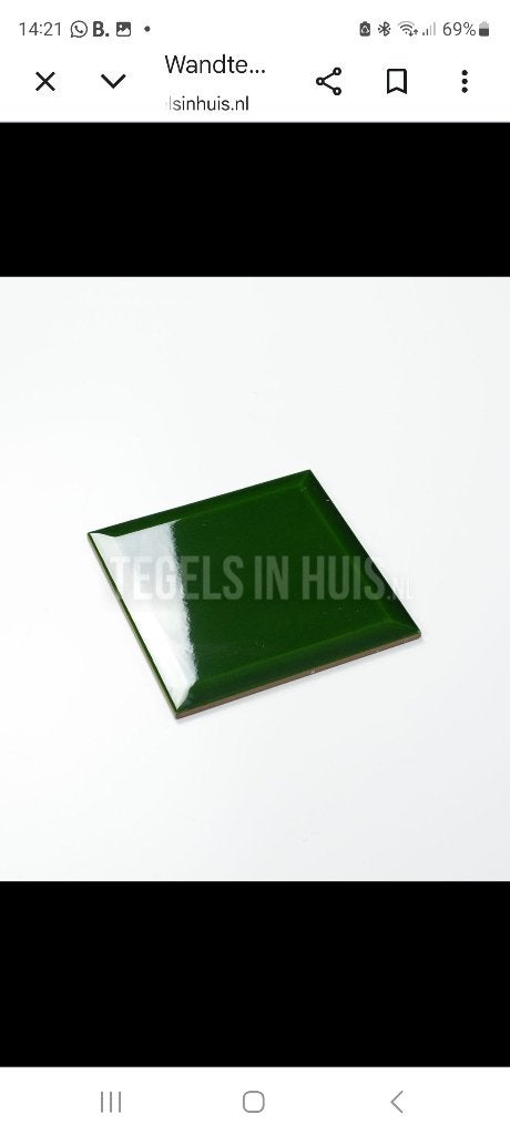 Groene wandtegels 15x15 cm - Glanzend en stijlvol, Ophalen, Nieuw, Minder dan 20 cm, Minder dan 20 cm