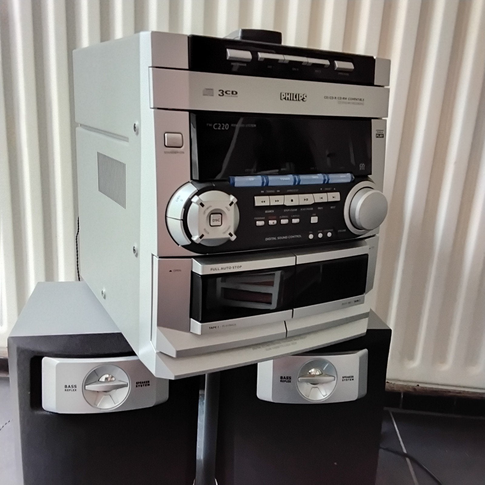 Philips Stereo Radio/CD/Cassette Combinatie met Speakers, Audio, Tv en Foto, Philips, Ophalen of Verzenden, Microset, Tuner of Radio