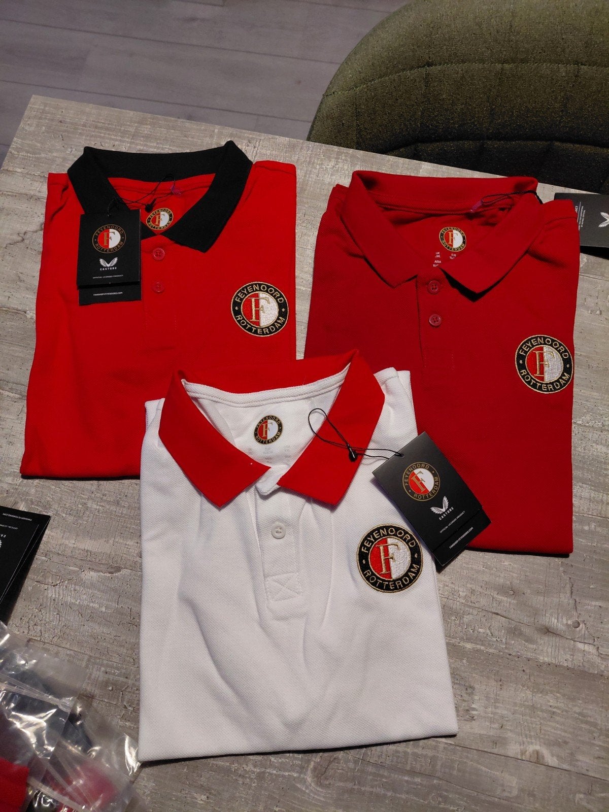 Feyenoord Polo Shirts Maat 164 en 158 - Nieuw met labels, Jongen of Meisje, Nieuw, Ophalen of Verzenden, Shirt of Longsleeve