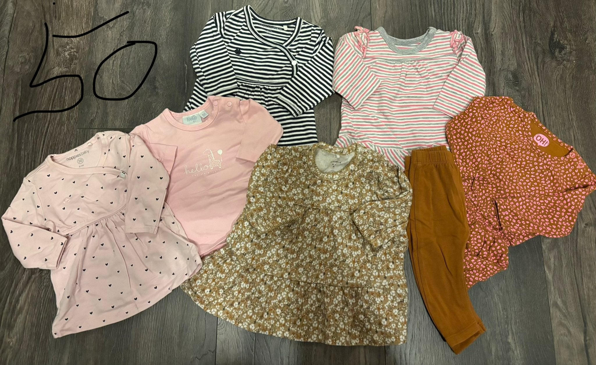 Meisjes merk kledingpakket maat 50, Kinderen en Baby's, Babykleding | Maat 50, Ophalen of Verzenden, Zo goed als nieuw, Meisje