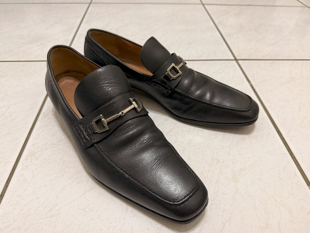 GUCCI lederen schoenen loafers 11,5 (45,5) zwart €900, Loafers, Verzenden, Zwart, Gucci