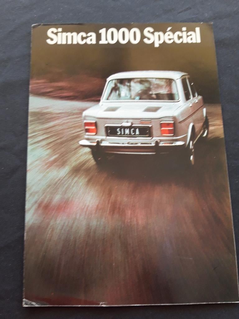 folder Simca 1000 Special, Boeken, Auto's | Folders en Tijdschriften, Zo goed als nieuw, Overige merken, Ophalen of Verzenden
