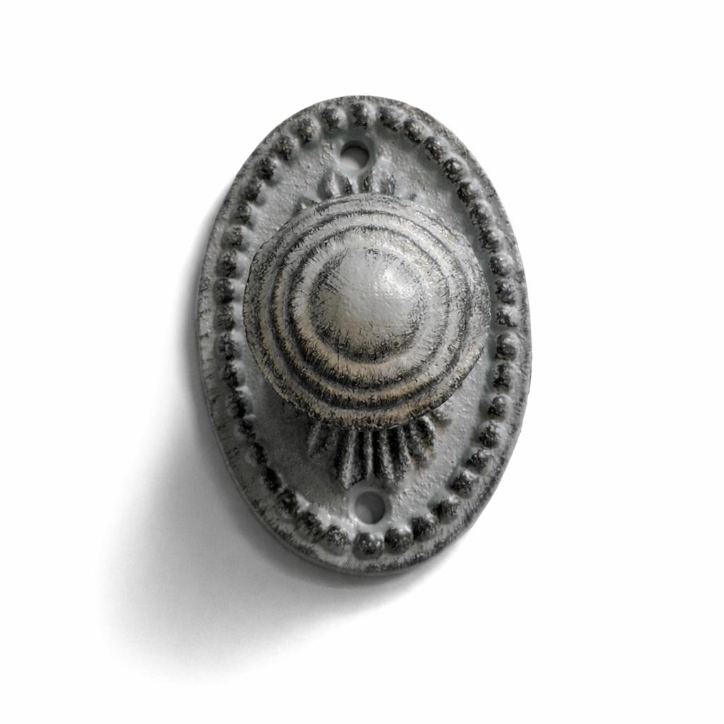 Deurknop ornament-Grijs, Grootmoeders Mooiste, Gegrepen.com@outlook.com, Nieuw, Landelijk