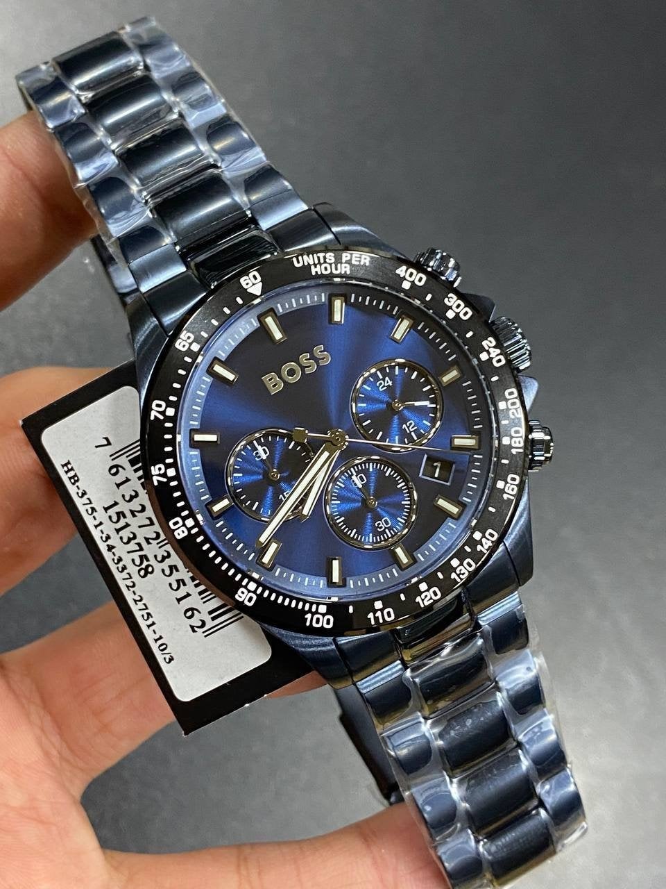 Hugo Boss HB1513478 Origineel Chronograaf Herenhorloge NIEUW, Overige merken, Staal, Staal, Polshorloge