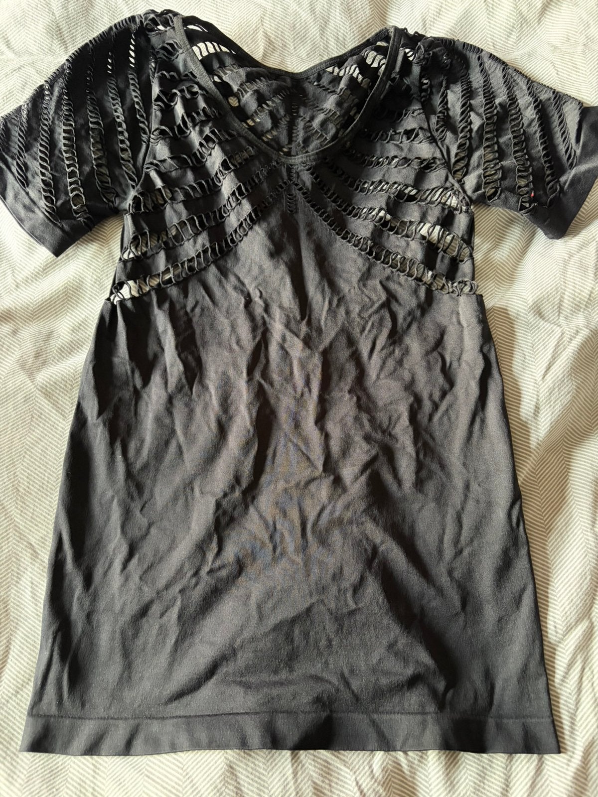Sexy Zomer Toppie, Zwart, Ophalen of Verzenden, Zo goed als nieuw, Korte mouw