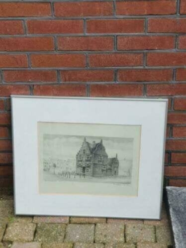 litho Grootschermer Frans Meijer genummerd en gesigneerd, Ophalen