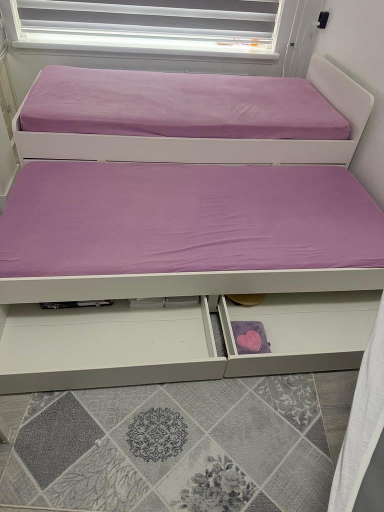 Zo goed als nieuw bed met 2 matrassen, Huis en Inrichting, Slaapkamer | Bedden, Wit, Tweepersoons, Ophalen of Verzenden, Zo goed als nieuw