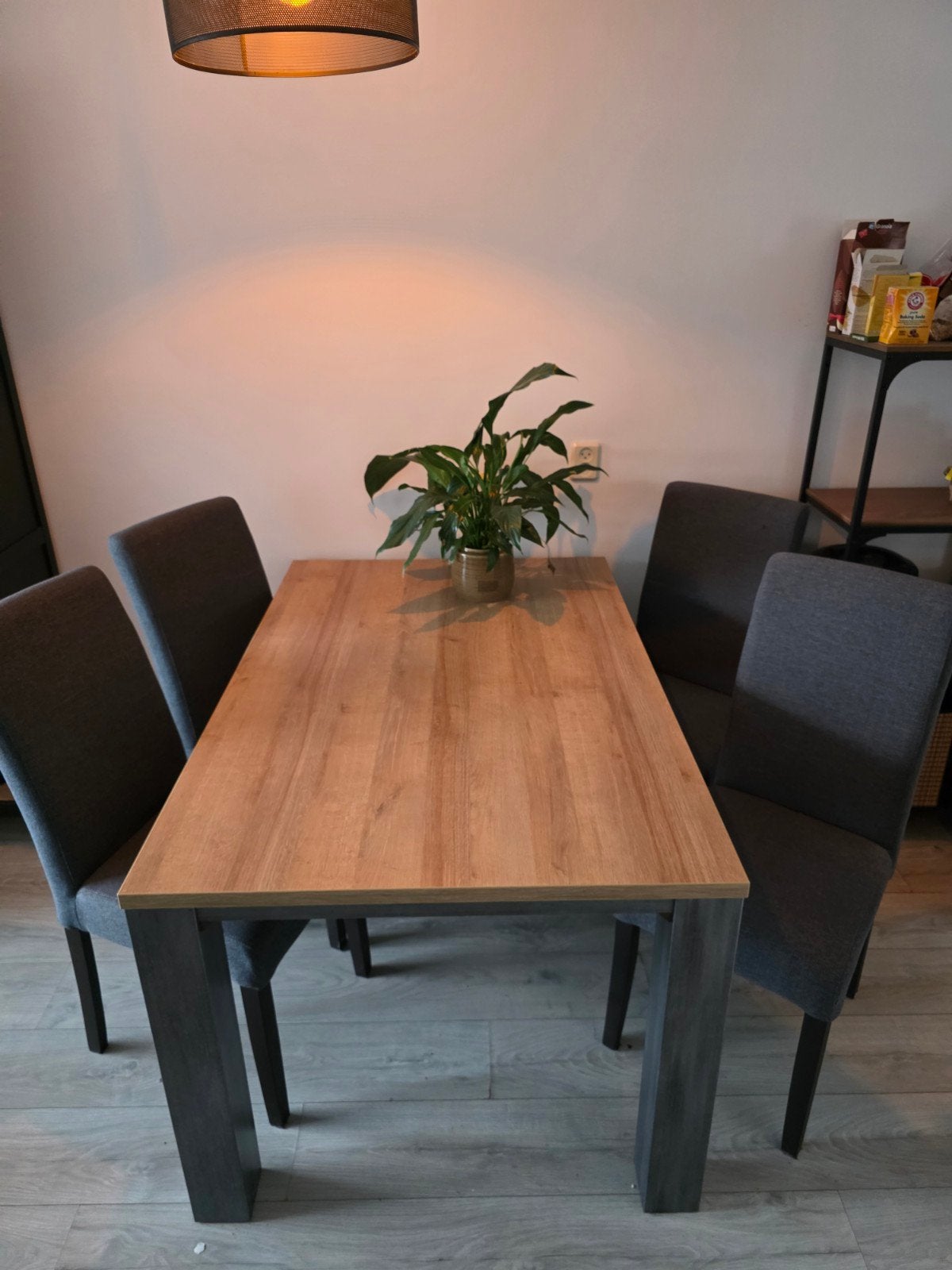 Eettafel met 4 stoelen, Huis en Inrichting, Ophalen, Gebruikt, 100 tot 150 cm, 50 tot 100 cm