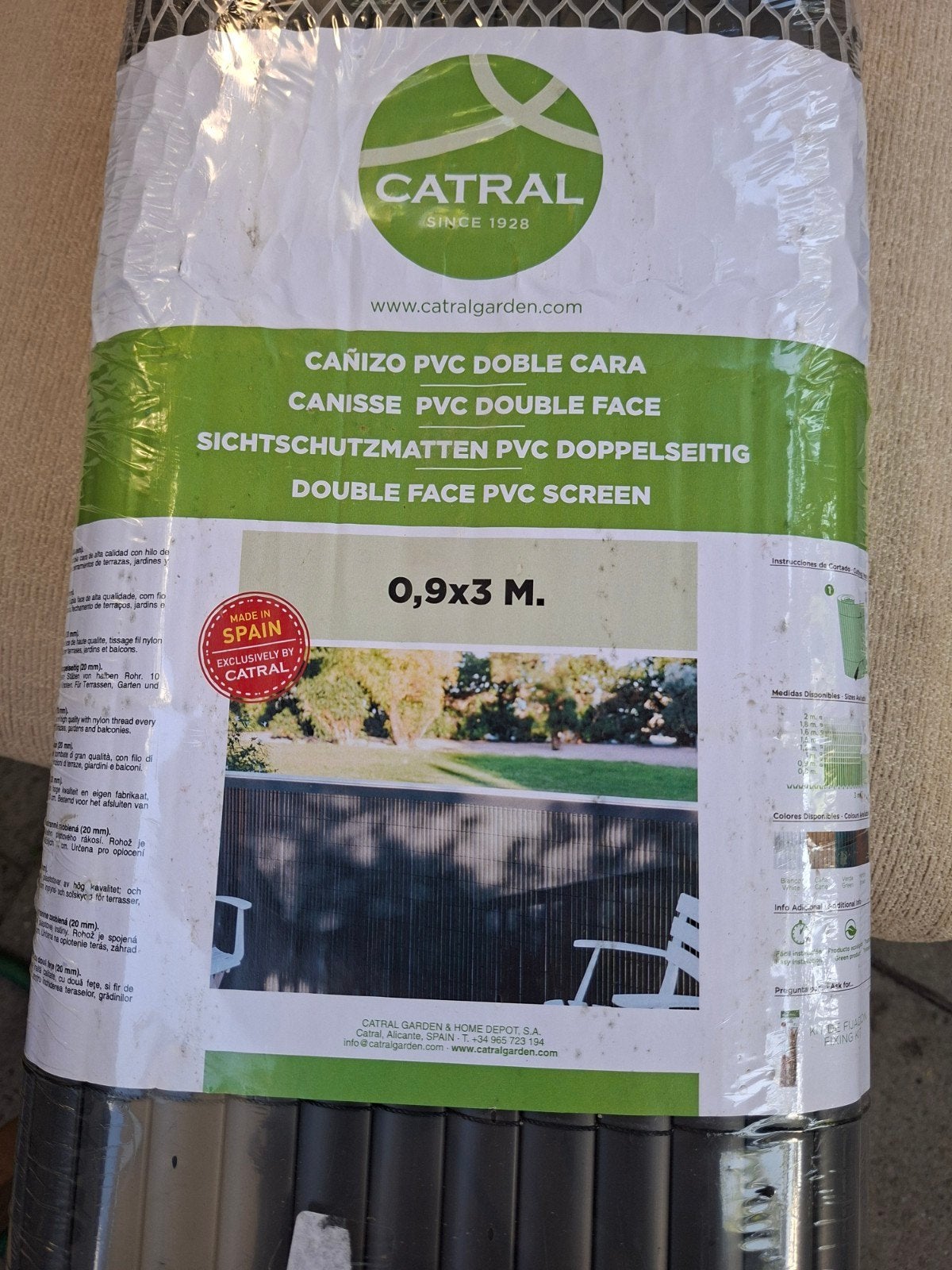 CATRAL  double face PVC schutting. 3 stuks, Ophalen, Tuinaarde