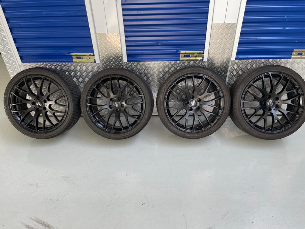 Audi A5 19 inch velgen met Bridgestone winterbanden, Auto-onderdelen, Banden en Velgen, Gebruikt, 255 mm, Banden en Velgen, Winterbanden
