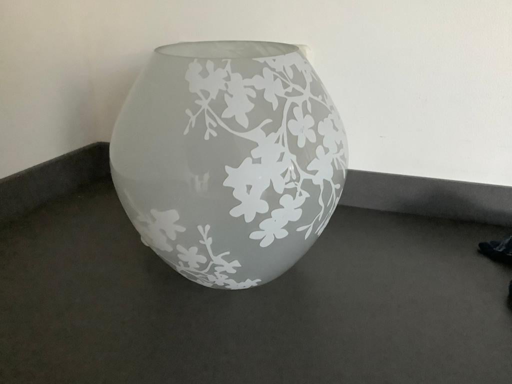 IKEA Knubbig tafellamp met kersenbloesem, Ophalen of Verzenden, Zo goed als nieuw, Glas, Minder dan 50 cm