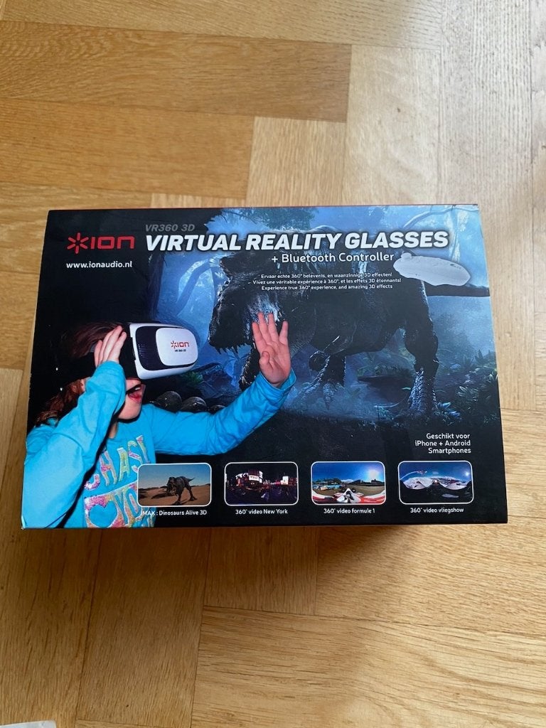 ION VR360 3D Virtual Reality Bril + Bluetooth Controller, Ophalen of Verzenden, Zo goed als nieuw, Controller, Telefoon