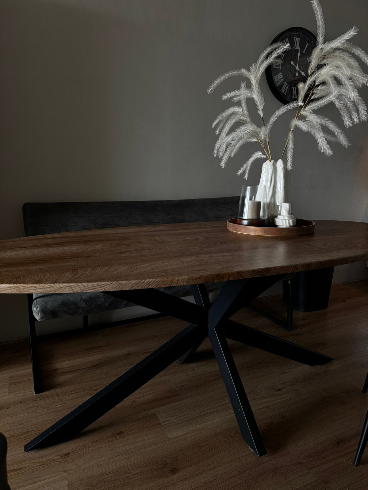 Ovale eettafel met kleine gebruikssporen, Ophalen, Gebruikt, 100 tot 150 cm, 200 cm of meer