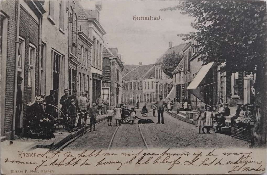 Rhenen (Utrecht) – Heerenstraat met tramrails (1903), Ophalen of Verzenden, Voor 1920, Gelopen, Utrecht