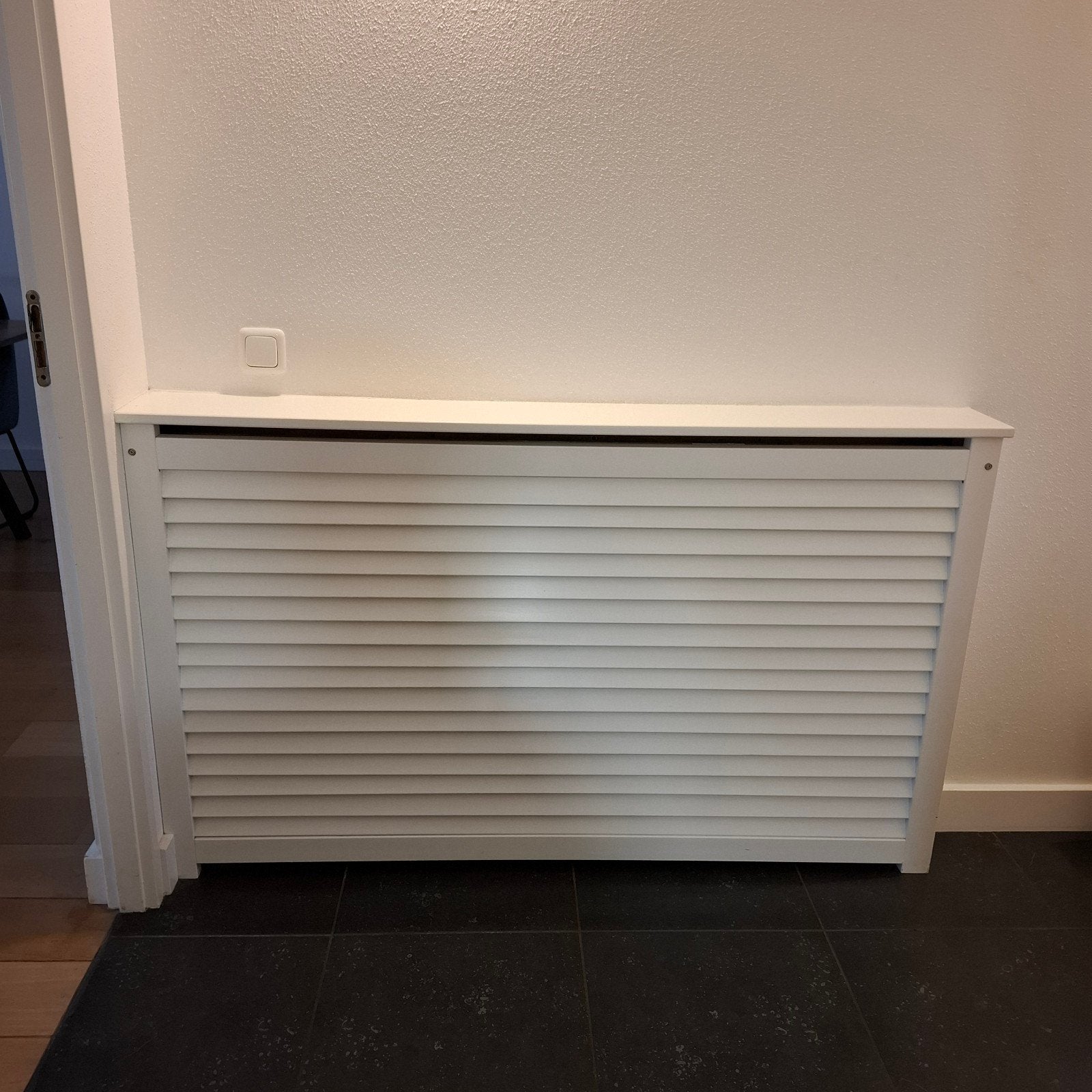 Witte radiator ombouw - 149,5 cm breed, Ophalen, Gebruikt, Overige typen, 150 cm of meer