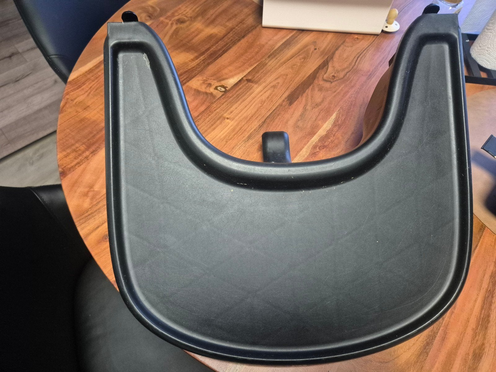 Stokke Tripp Trapp eetblad en babyset (zwart), Ophalen, Gebruikt, Overige typen, Gordel(s)