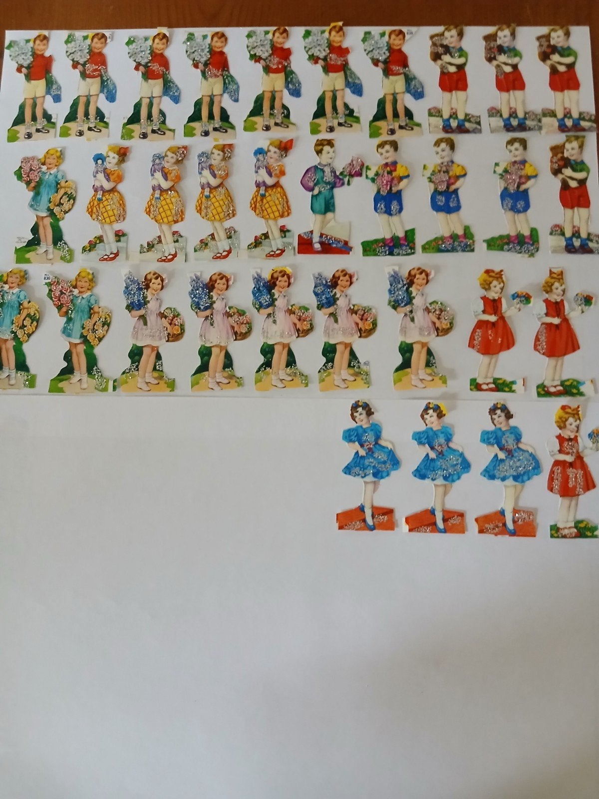 Vintage zilveren glitter poëzie album plaatjes, Verzamelen, Ophalen of Verzenden